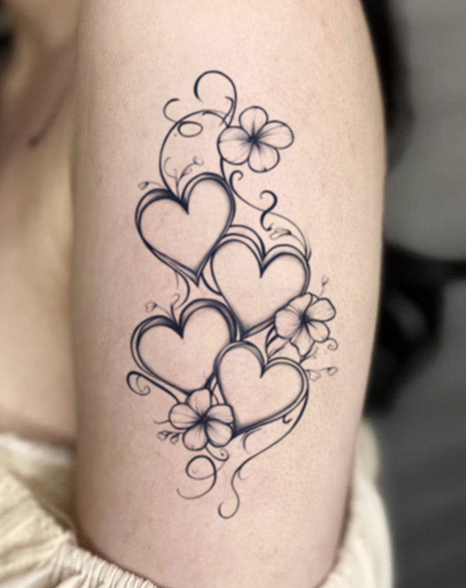 Temporary Tattoo Heartstrings - Deep Connection