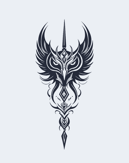 The Aegis Owl Temporary Tattoo - Protection Art