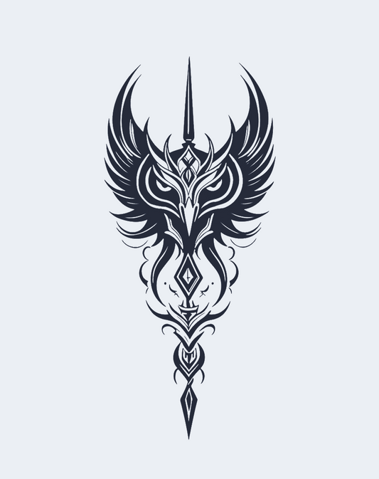 The Aegis Owl Temporary Tattoo - Protection Art