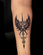 Temporary Tattoo The Aegis Owl - Wisdom & Shield