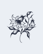 Bellflower Whispers Temporary Tattoo - Floral Art