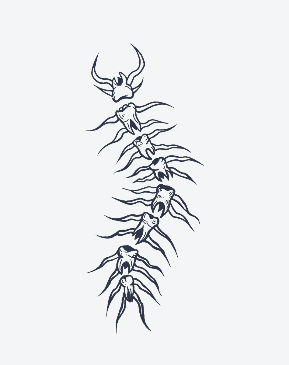 The Spine of Vengeance Temporary Tattoos – Bold & Edgy