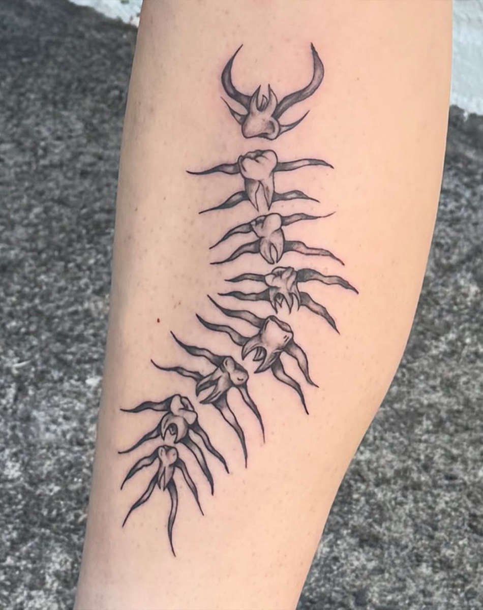 The Spine of Vengeance Tattoo Stickers for Fierce Style