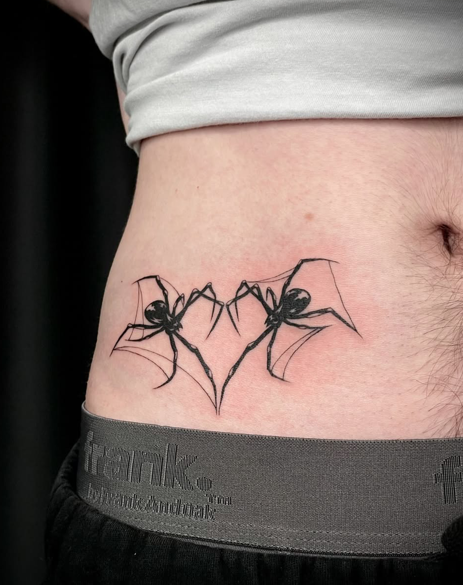 Web of Love Tattoo Stickers for Elegant Love Style