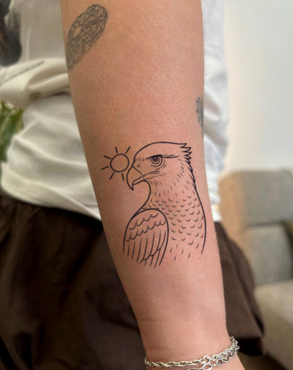 Sun-Kissed Sentinel Tattoo Stickers for Sunny Style