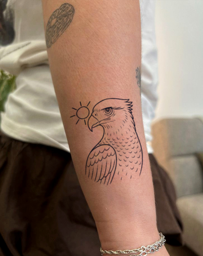Sun-Kissed Sentinel Tattoo Stickers for Sunny Style