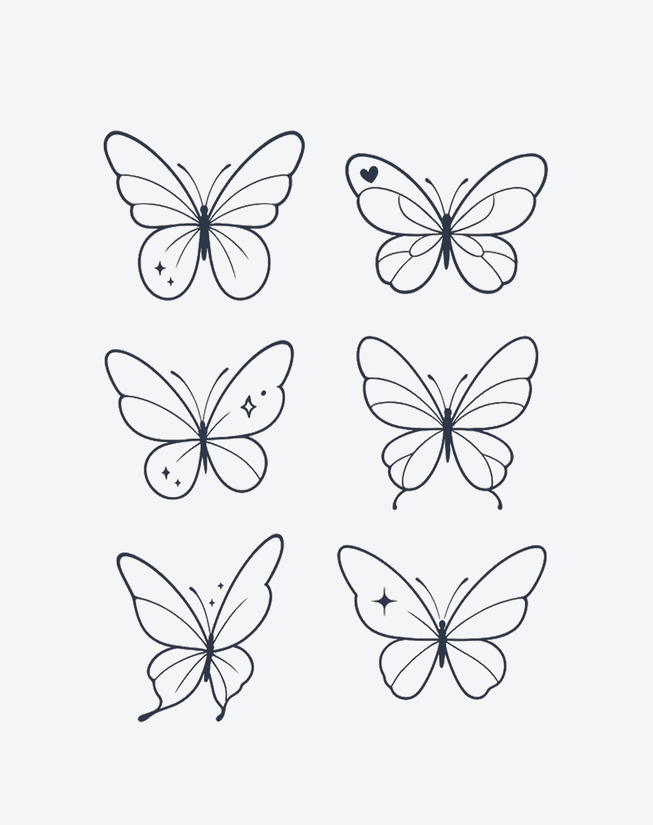Butterfly Flight Temporary Tattoos – Graceful & Fun