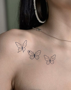 Butterfly Flight Tattoo Stickers for Whimsical Style