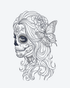 Sugar Skull Serenity Temporary Tattoos – Calm & Chic