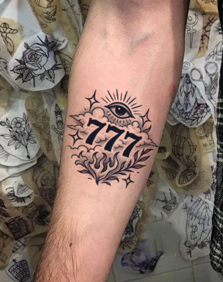 Lucky Seven Mystique Tattoo Stickers for Unique Style