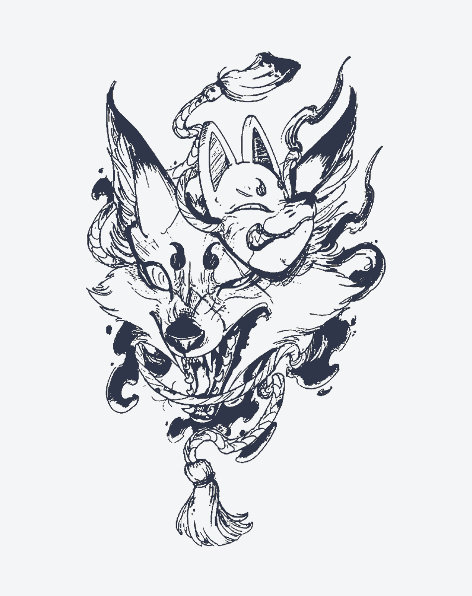 Yokai Fox Tattoo