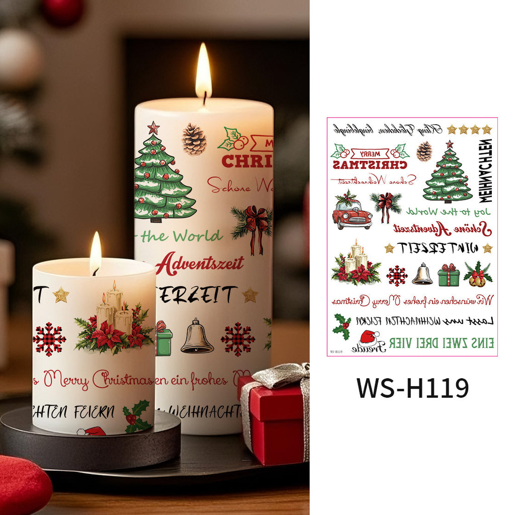 Christmas Candle Magic Decals