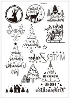 Minimalist Black & White Christmas Candle Decals