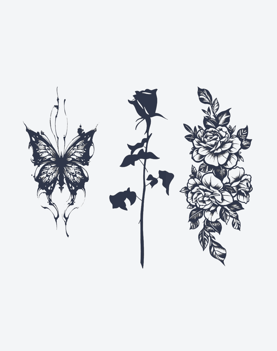 Dark Butterfly & Rose