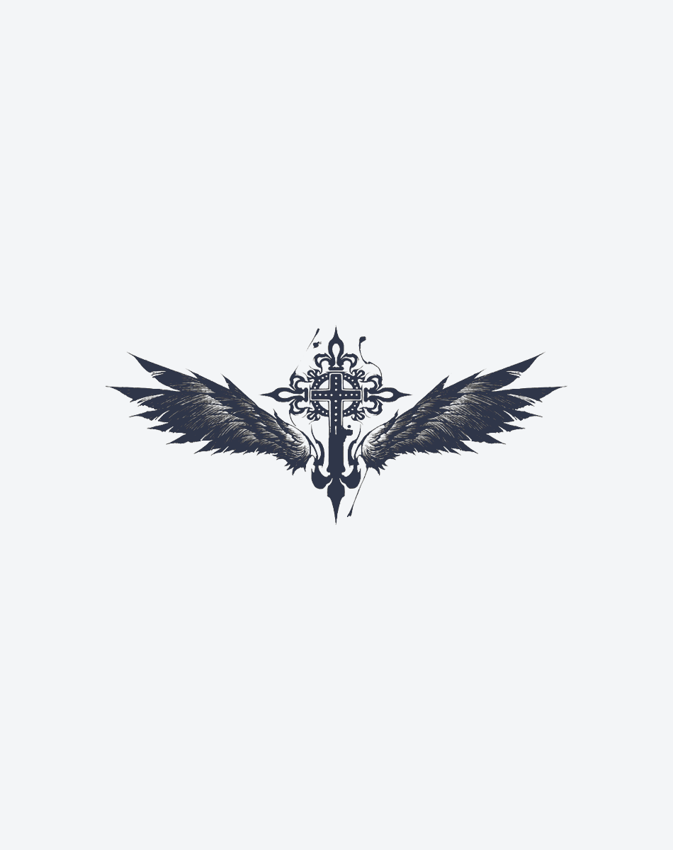 Cross with wings