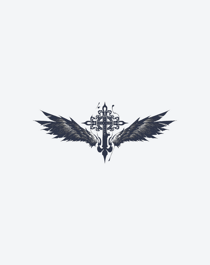 Cross with wings