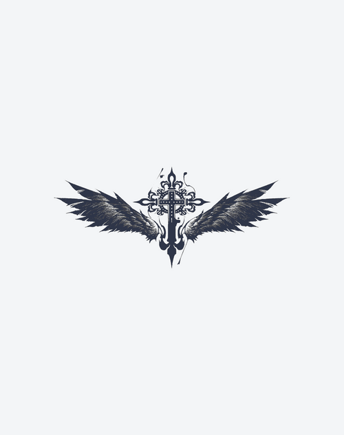 Cross with wings