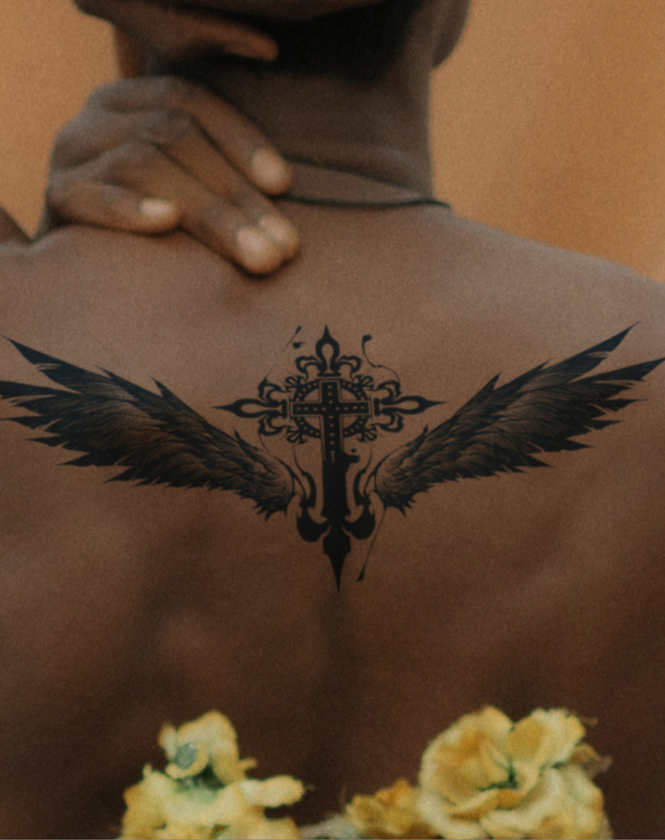Cross with wings