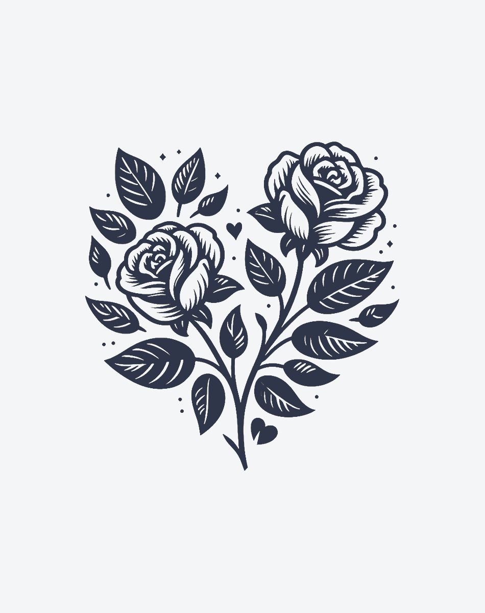 Floral Heart Love