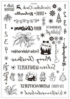 Minimalist Black & White Christmas Candle Decals