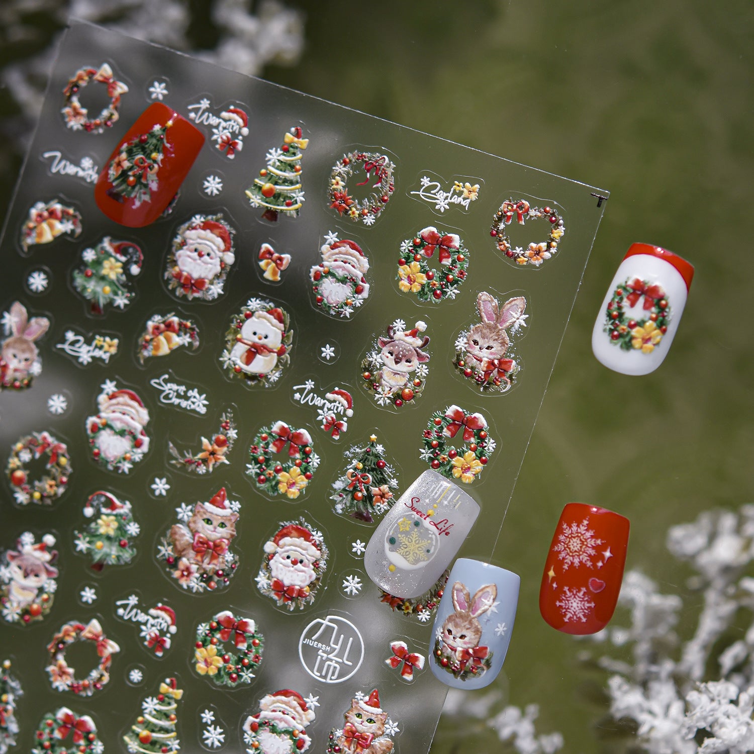 Christmas Dreamy Snow Globe Nail Decals