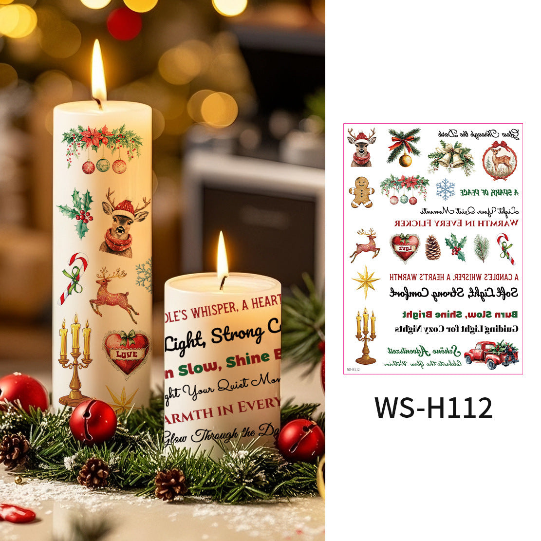 Christmas Candle Magic Decals