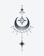 The stars and the moon shine