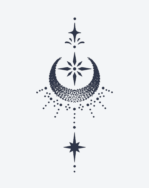 星と月が輝く