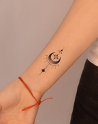 The stars and the moon shine