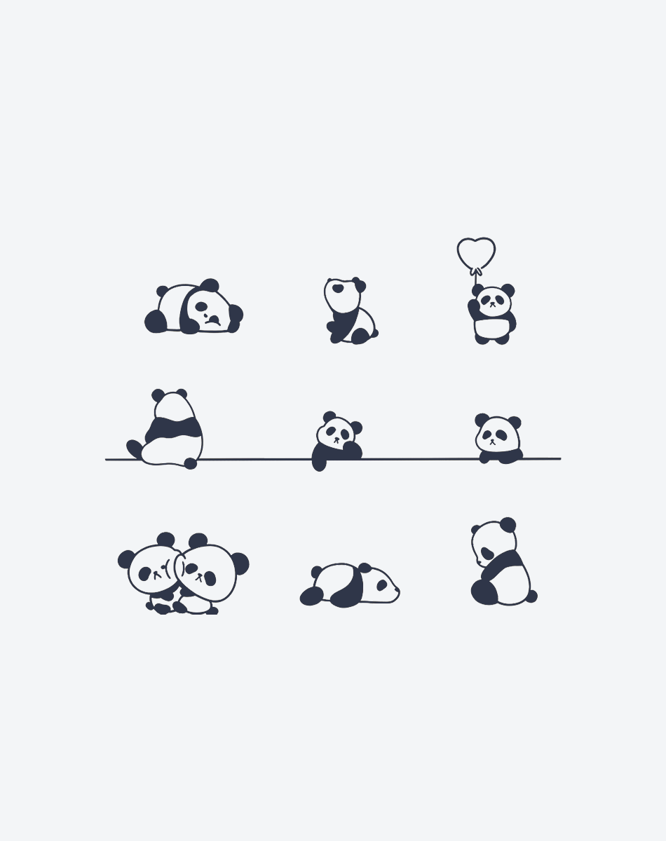 9 cute pandas