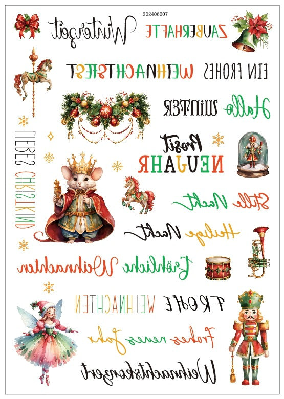 Minimalist Black & White Christmas Candle Decals