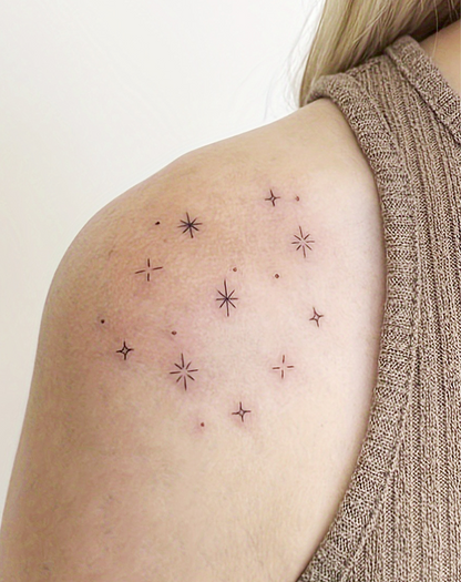 starry-Hand-holding Tattoos