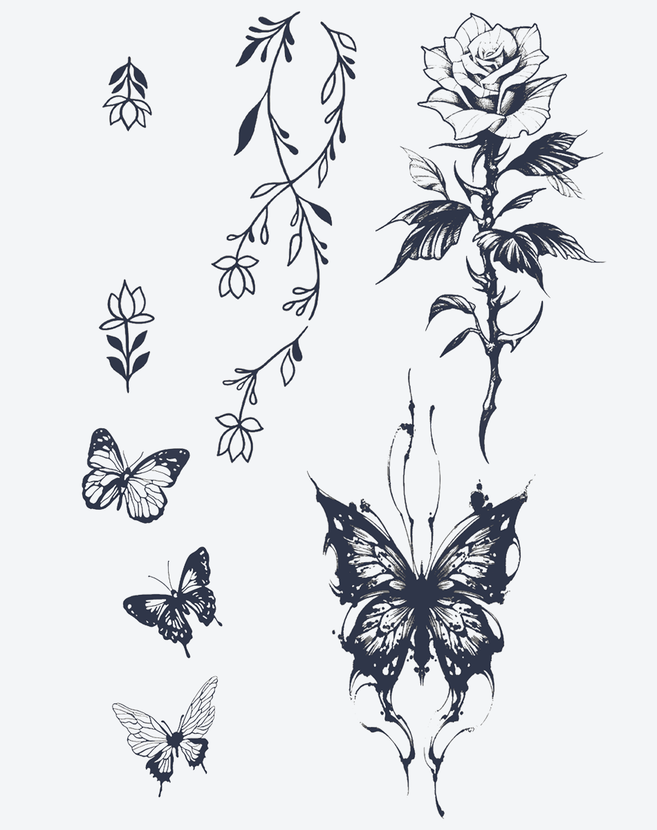 Butterfly Rose Reverie（4 pieces）