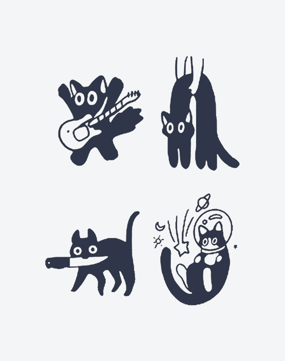 かわいい黒猫