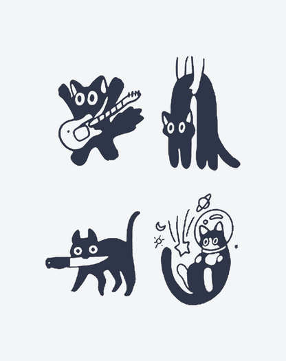 かわいい黒猫