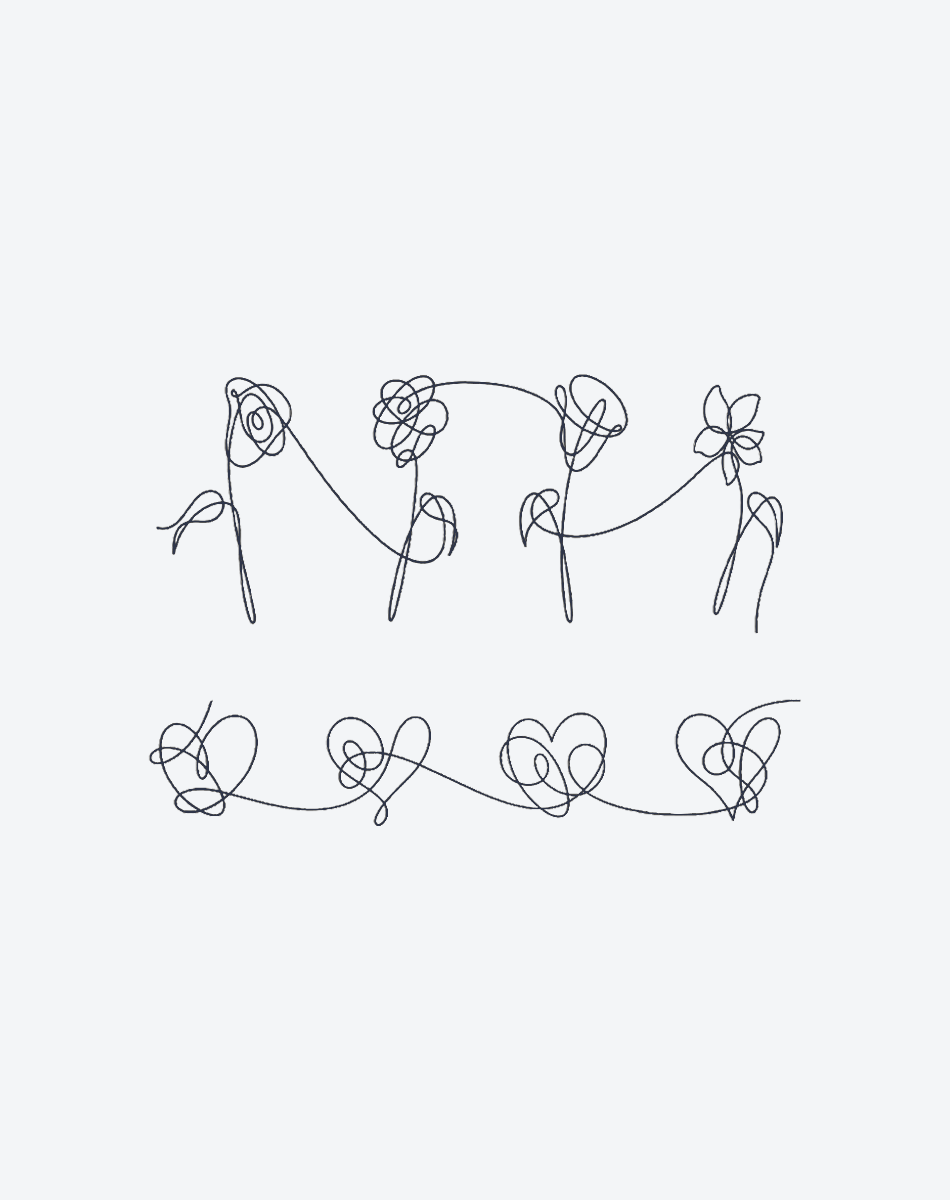Line love rose