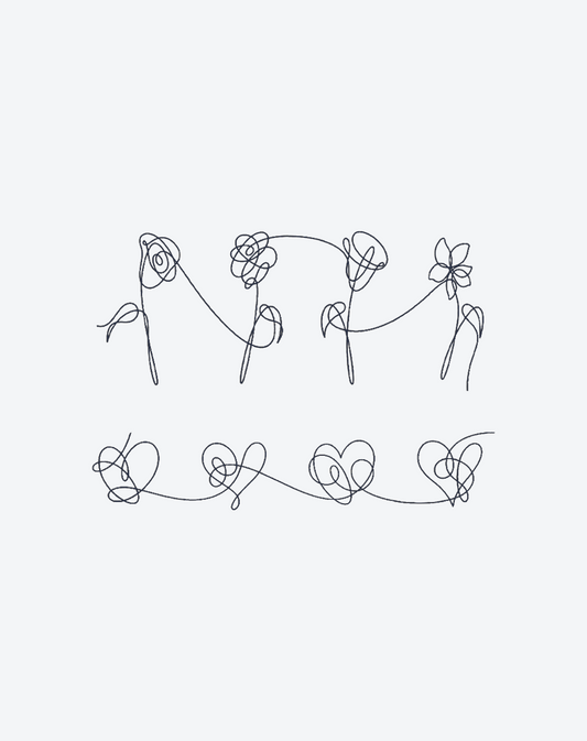 Line love rose