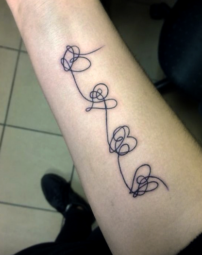 Line love rose