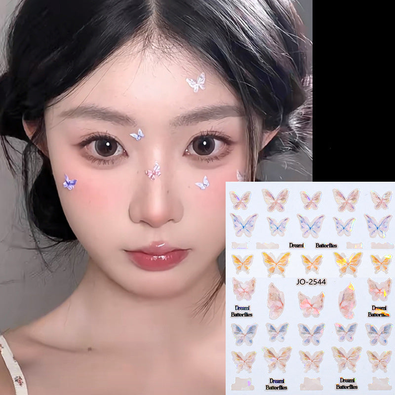 Whimsical Butterfly Face Decals