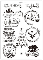 Minimalist Black & White Christmas Candle Decals