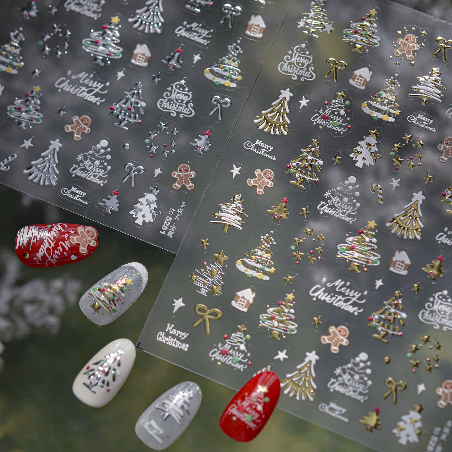 Christmas Dreamy Snow Globe Nail Decals