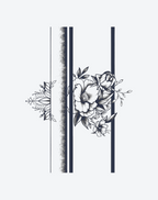 花柄ストライプ