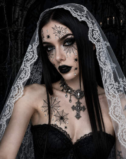 Gothic Spider Web Eye（with Rhinestone）