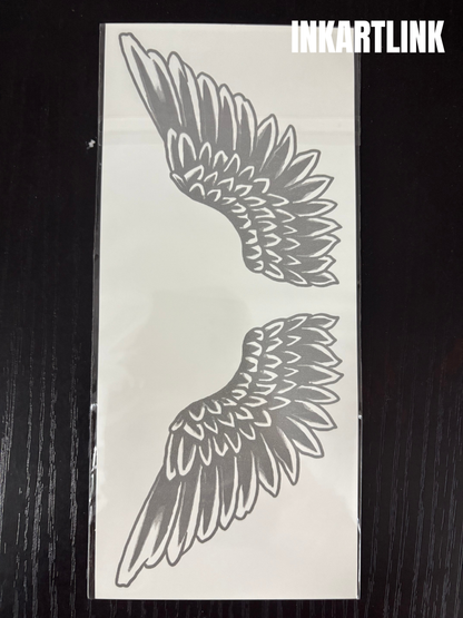 INKARTLINK Wings of Ascent Body Art Stickers Temporary Tattoo