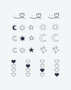 Sun and Moon icons
