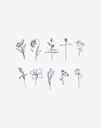 Hand-drawn flowers
