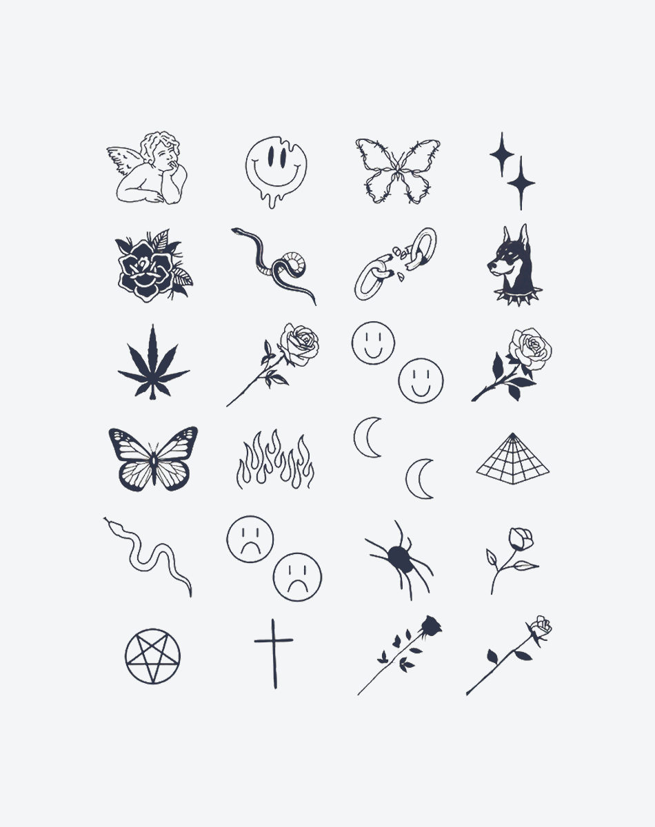 Finger tattoos -Diverse Doodles