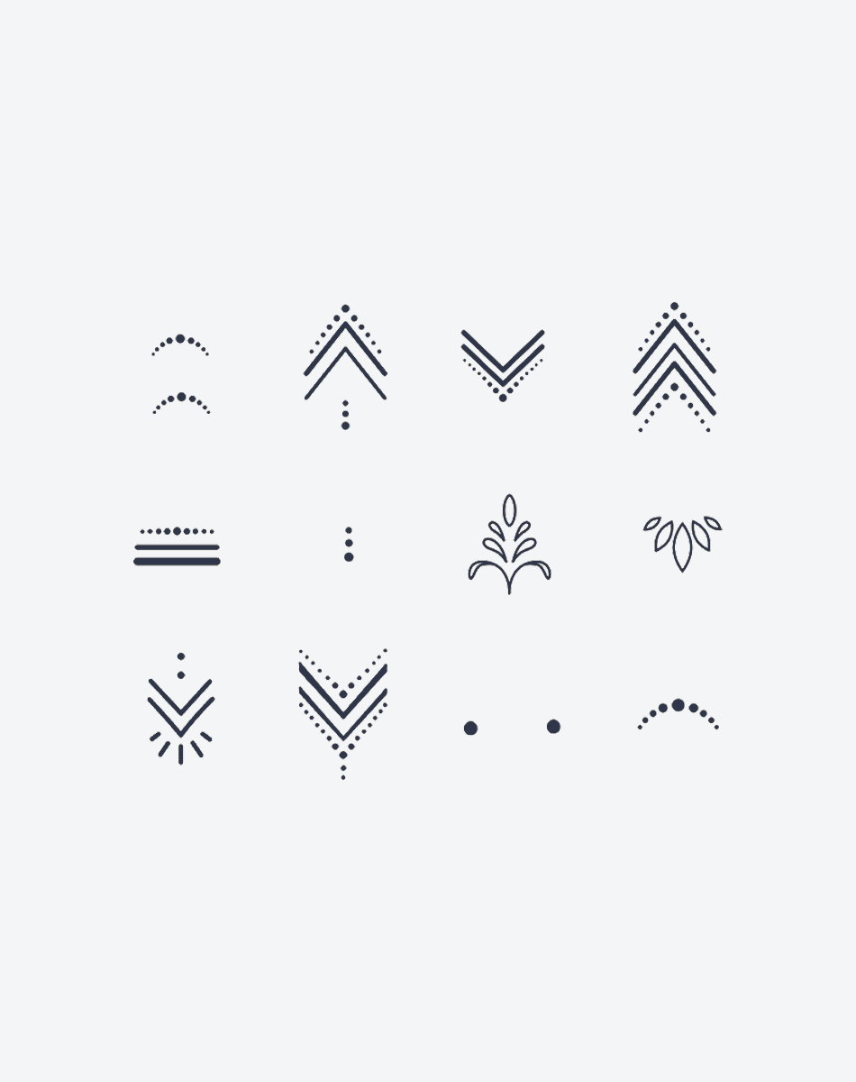 Finger tattoos-Dotted Journey