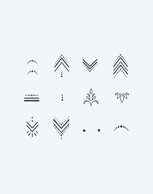 Finger tattoos-Dotted Journey