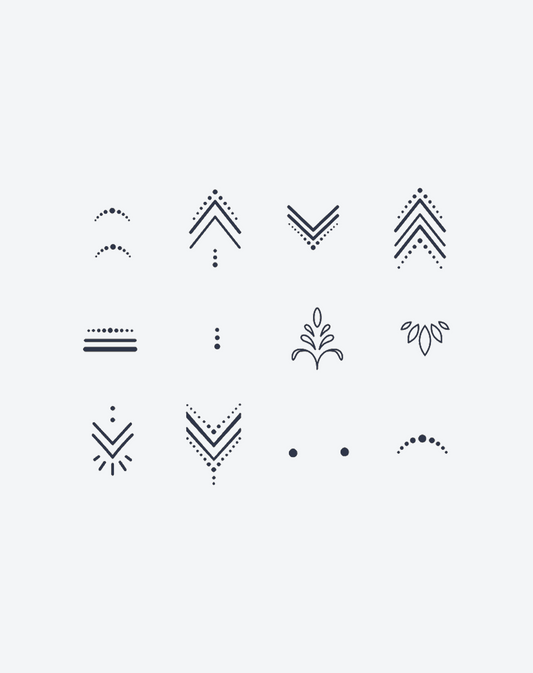 Finger tattoos-Dotted Journey